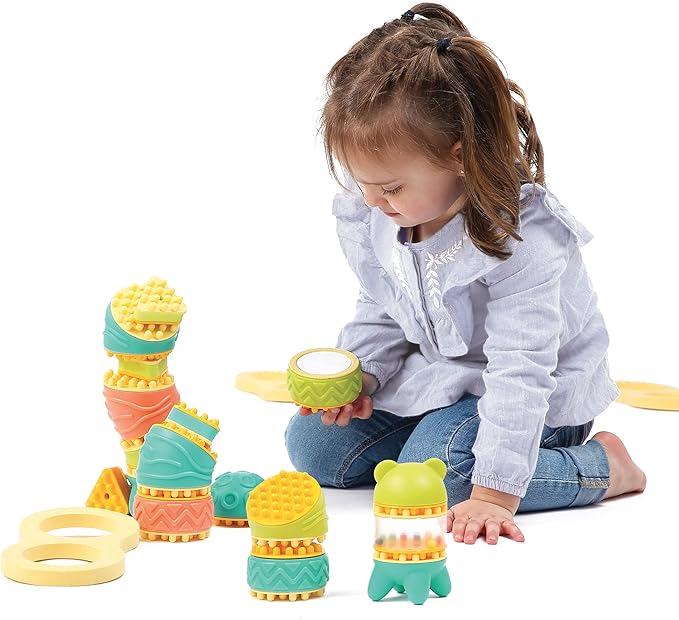 Ludi - Picoton Toys with Sound, Multicolor, Set with 20 Teilen (130085)