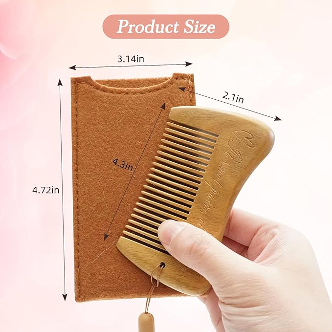 Sandalwood Birthing Comb For Labor Pain Relief & Delivery - Labour Gifts with Birth Affirmation For Women- Wood Comb For Pregnancy Contraction