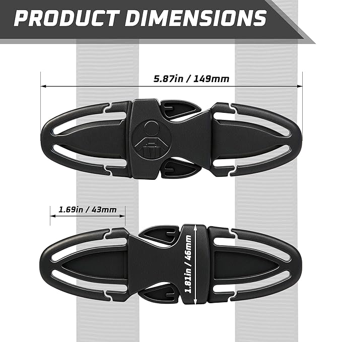 Universal Child Seat Chest Harness Clip, Anti-Escape Seat Buckle Guard Clip Lock, Safety Buckle Lock Replacement for Kids Trend Adjustable Guard, for Stroller (1 Pcs, Black)