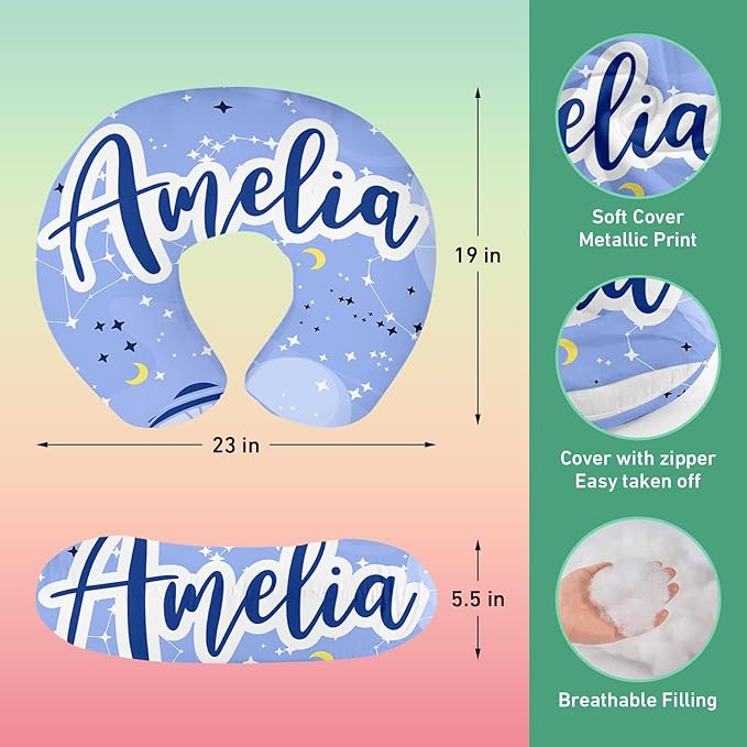 Personalised Car Seat Cover for Babies - Multi-use Carseat Canopy Cover with Name, Purple Pattern Car Seat Covers, Christmas Birthday Gifts for Infant Boys and Girls