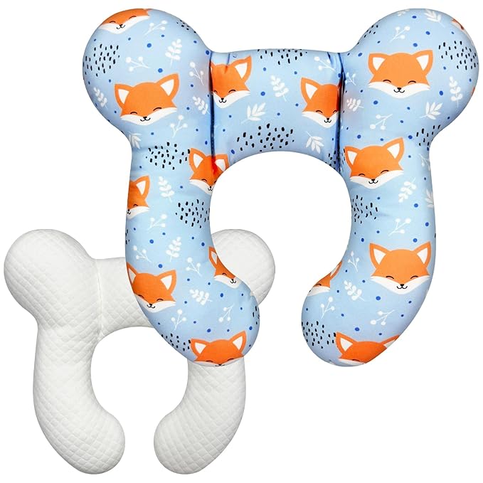 Baby Neck Pillow - Upgraded Baby Support Travel Head Pillow, Portable Headrest for Toddlers & Children for Car Rides, Planes, Road Trips (A2)