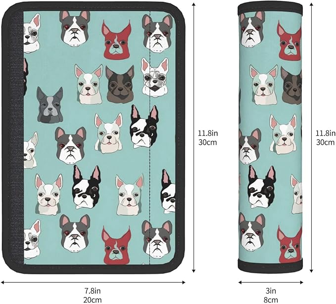 Cartoon Dog Seat Belt Cover Fits Cars Trucks SUV Sedans Sweat Absorption Car Seatbelt Strap Cover, Auto Interior Accessories Protector