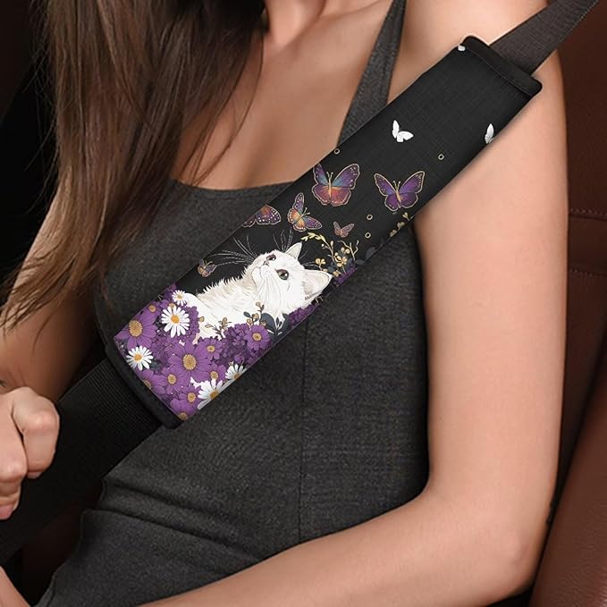 Car Seat Shoulder Strap Pads Seat Belt Pad Automotive Seat Belt Pads Seatbelt Shoulder Pad Car Interior Accessories Seat Belt Cushion for Kids Shoulder Pads for Straps Car Seat Strap