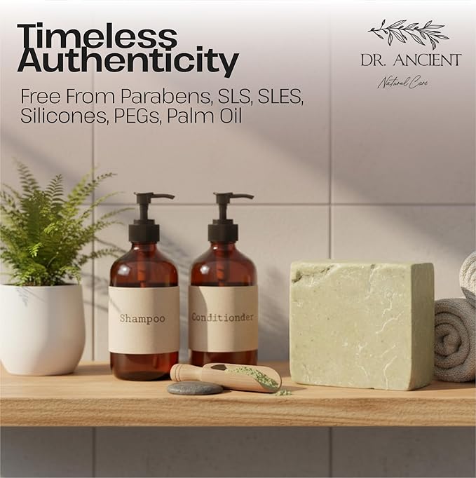 Dr.Ancient Clay Soap Bar, Organic Soap Bars Handcrafted the Traditional Way, Natural Chemical-Free, Vegan, Used for Face Wash, Body Wash, Hand Cleansing and Skin Care, Gentle Exfoliating Cleanser