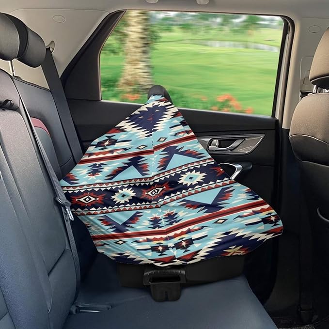 Youngerbaby Aztec Western Nursing Cover Breastfeeding Soft Infant Carseat Canopy Stretchy Breathable Cover for Stroller High Chair Shopping Cart Canopies