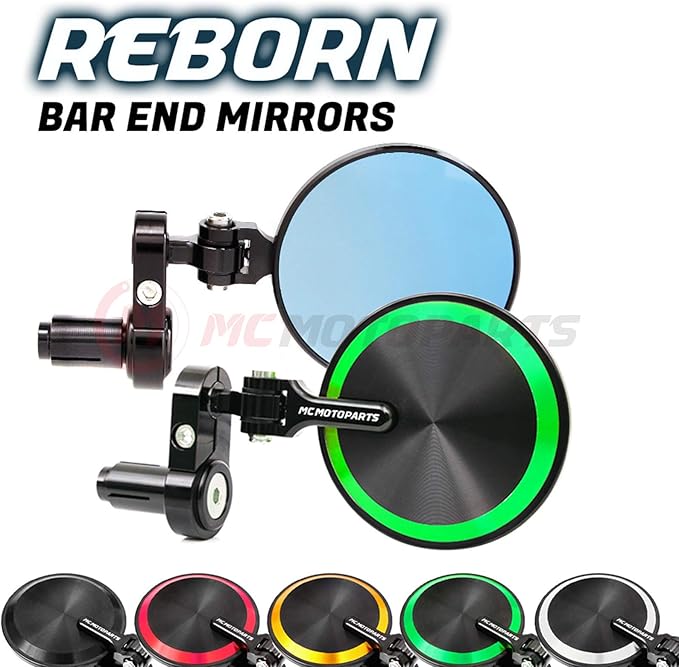 Green Reborn CNC Bar End Mirrors For Kawasaki NINJA 1000 SX 2010-2016