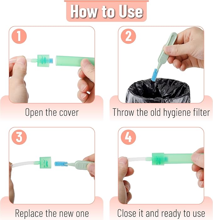 Baby Nasal Aspirator Hygiene Filters, 200 Pack, Nasal Aspirator Filters for Baby, Nasal Suction Filters for Babies, Nose Aspirator Filters for Babies, Nose Suctioners Filters for Baby