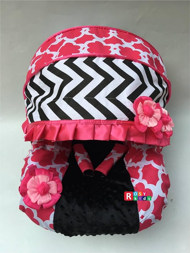 Infant Carseat Canopy Cover Blanket 4 Pc Whole Caboodle Baby Car Seat Cover Kit C030501