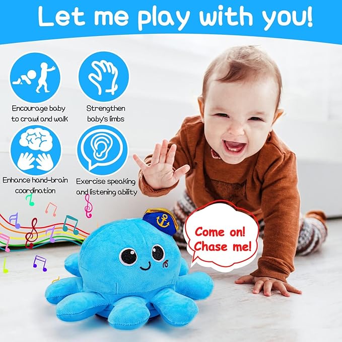 Tsomtto Baby Musical Crawling Toys 0-3-6-12 Months