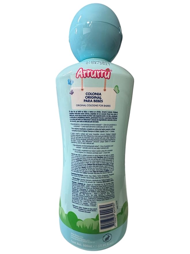 Arrurru naturals Colonia Original Azul 27.5 fl.oz (800 ml)