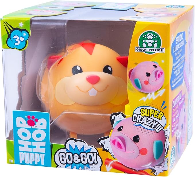 HOP HOP PUPPY Giochi Preziosi Hpu04200 Go & Go Hamster Version The Hop Hop Puppies Run, Rotate, But Always Come Back, for Children from 3 Years Old