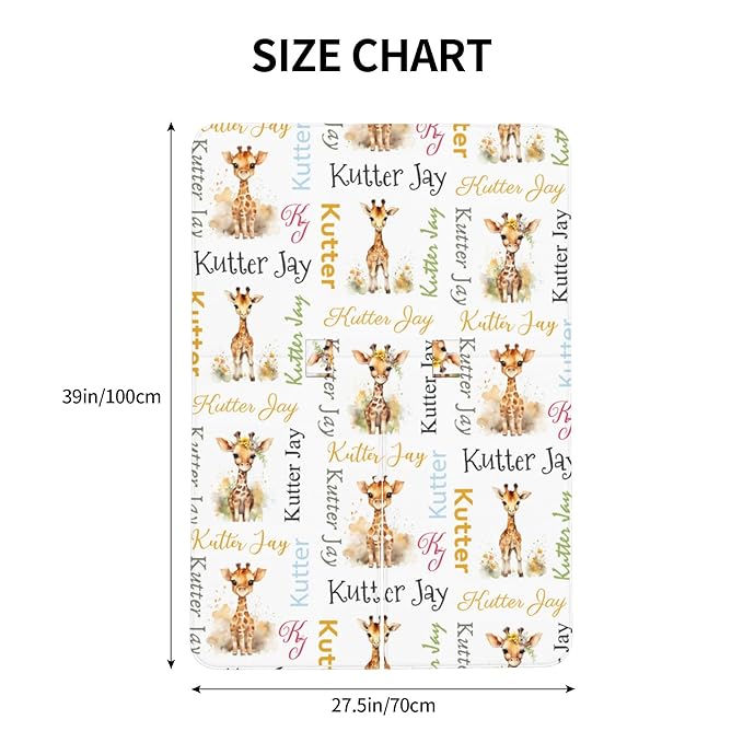Personalized Baby Car Seat Cover Winter Custom Minky Carseat Cover Boy Girls with Name Giraffe Carseat Canopy Customized Car Seat Canopy Infant Carrier Covers Nursing Cover Toddler Blanket