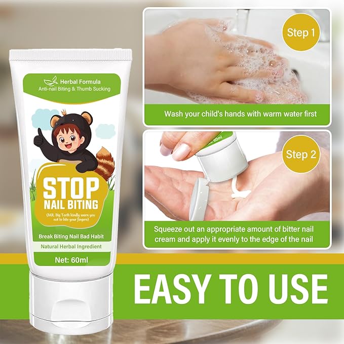 Nail Biting Prevention for Kids, Effective Thumb Sucking Deterrent for Toddlers, Bitter Nail Biting Prevention for Kids to Stop Habit, Long-Lasting Formula
