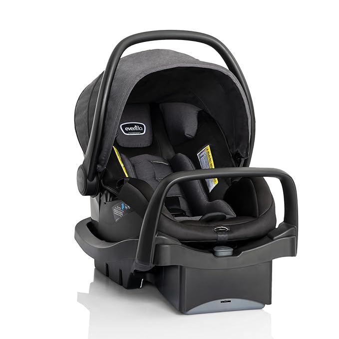 Evenflo Pivot Suite Modular Travel System with LiteMax Infant Car Seat, Devon Gray