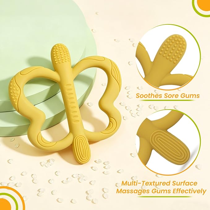 Easter Baby teether Baby Silicone Teething Toys Teething Relief for Babies 0-18 Months BPA Free Baby Chew Toys Baby Essentials & Infant Toys