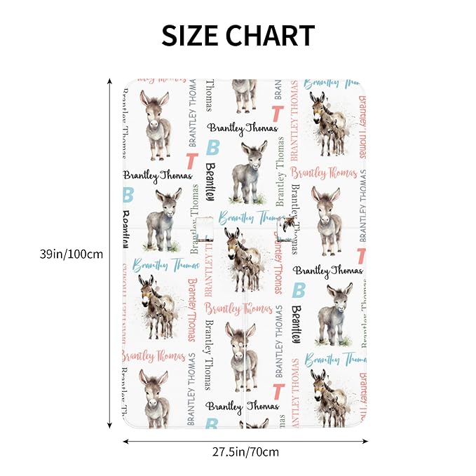 Custom Baby Car Seat Canopy Personalized Car Seat Covers with Name for Baby Boys Girls Customized Donkey Nursing Breastfeeding Cover Infant Carseat Canopies Newborn Minky Baby Blanket