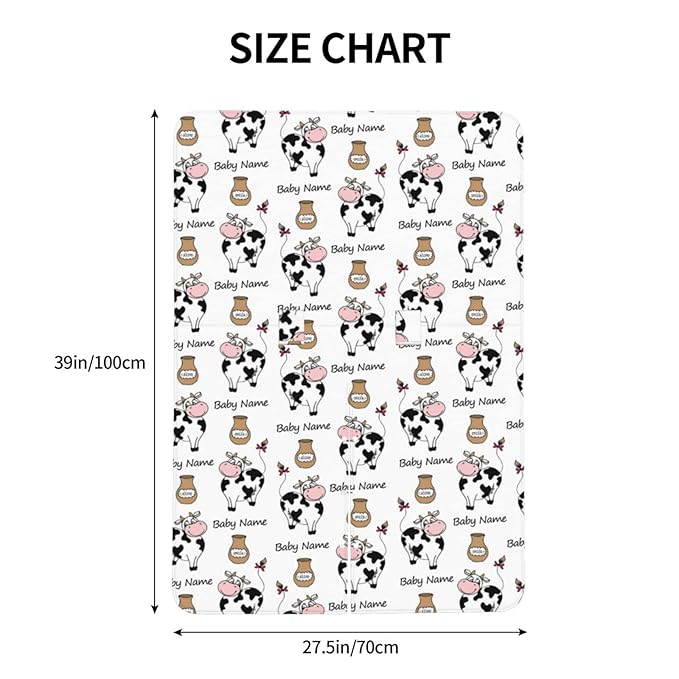 Personalized Smile Cow and Milk Baby Infant Car Seats Canopy for Babies with Name, Custom Car Seat Covers for Baby Boys Girls, Peekaboo Minky Nursing Breastfeeding Stroller Canopies for Newborn