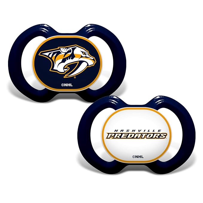 Baby Fanatic Pacifier 2-Pack - NHL Nashville Predators - Officially Licensed League Gear