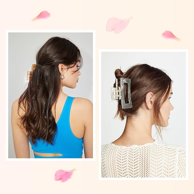 8 Pack Large Hair Claw Clips for Women, 4.1 Inch Strong Hold Big Claw Clips for Thick Thin Hair