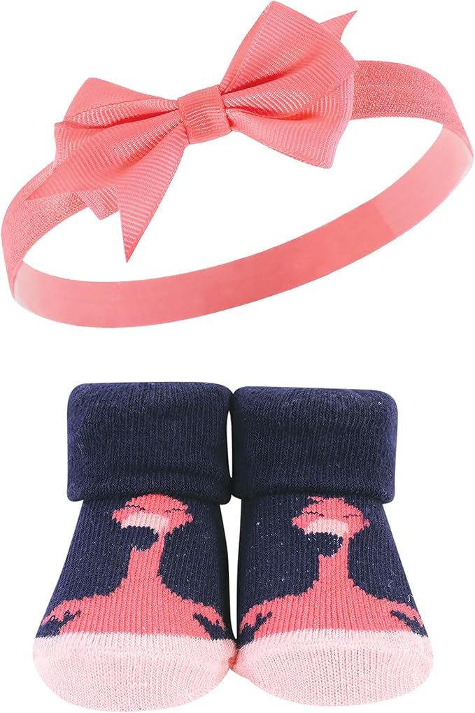 Hudson Baby Girl's Headband and Socks Giftset