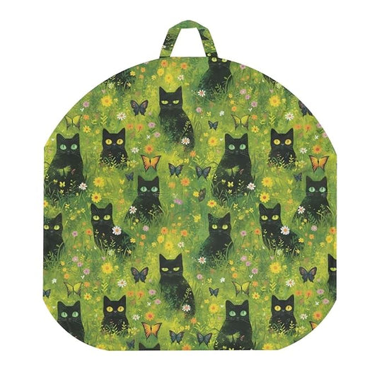 Green Grass and Black Cat Newborn Lounger Cover Strechy Newborn Lounger Cover, Removable and Ultra Soft Sung Fitted Baby Lounger Slipcover Protector Easy to Use and Dustptoof