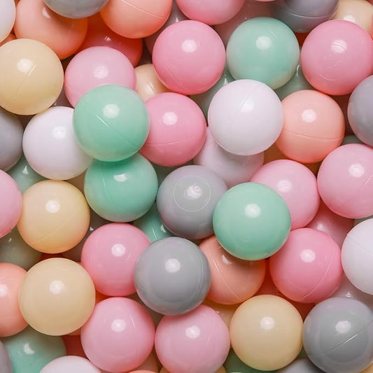 GOGOSO Balls for Ball Pit - Plastic Ball for Toddlers, Baby Kids Ball Pool Decoration 50 100 200 300 500 1000 (6 Colors, 500 Balls)