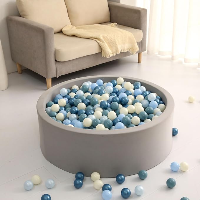 GOGOSO Ball Pit Balls for Toddlers Dogs Baby, 2.2 Inch Pastel Play Ball Toys Kid Ballpit, Bounse House, Birthday, Tent, Party,100 pcs