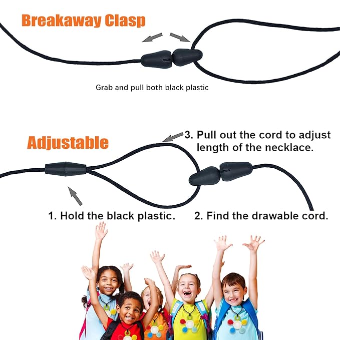 Chewy Necklace for Sensory Kids, Seeway Silicone Sensory chew Necklace Oral Motor Aids for Boys Girls, Autism Chew Toys for Kids Teens Adults with Anxiety ADHD SPD or Other Sensory Needs【Grey+Blue】