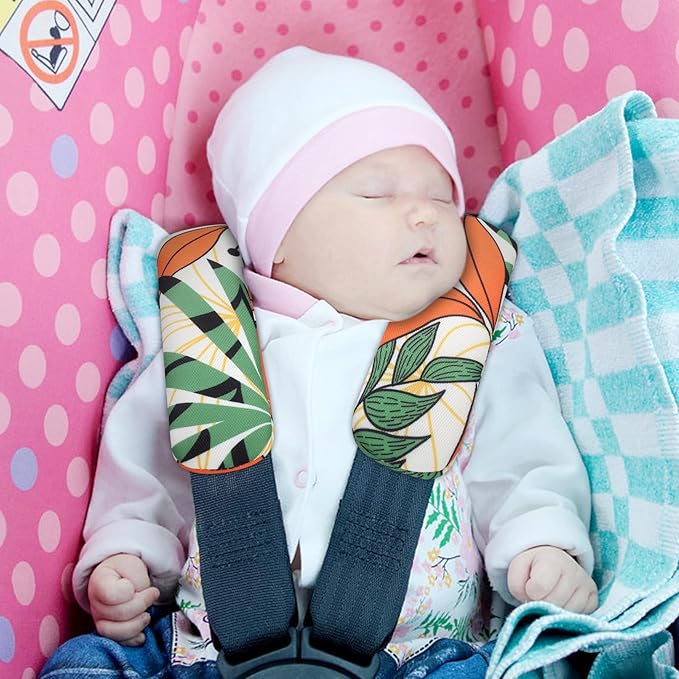 Accmor Car Seat Strap Pads for Baby Toddler Kids, Car Seat Strap Covers, Super Soft Seat Belt Covers Fits for All Car Seats, Pushchair, High Chair, Stroller