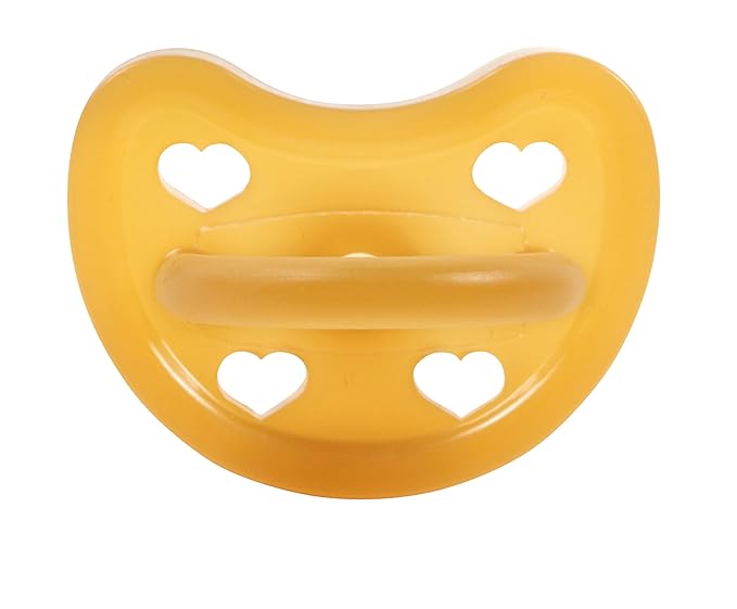 SWEETIE Rubber Pacifier Natural Rubber Pacifier Rounded Heart Shape Rubber 1 Count Original Natural Rubber Pacifier (12-18 Large)