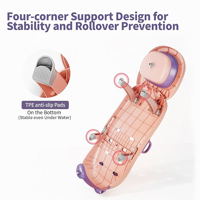 Hair Washing Station for Kids Children's Shower Seat Adjustable Children Shampoo Chair Bath Seat Household Foldable for 1 to 16 Years Old