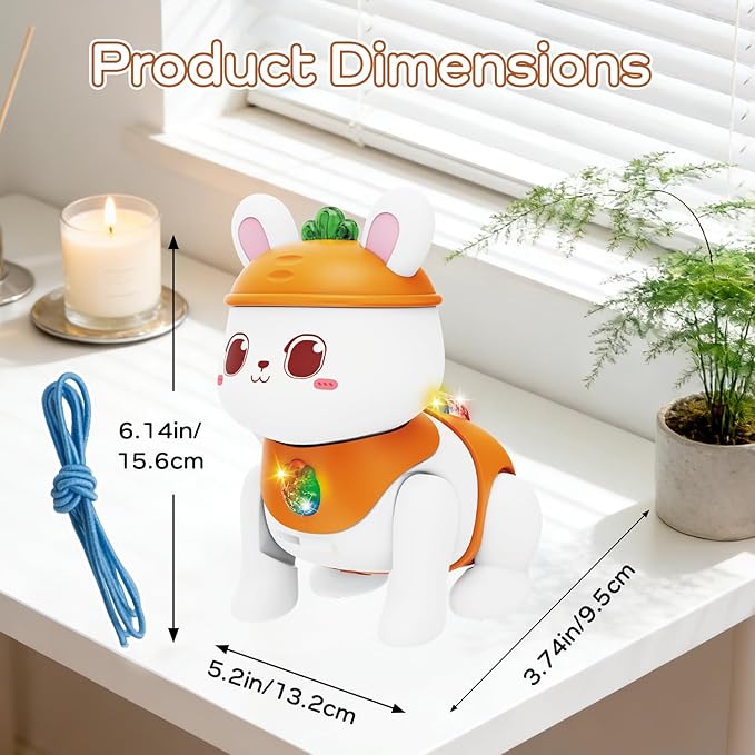 Baby Toys, Fun Tummy Time Toy for Toddlers with Music and Light, Interactive Walking Moving Sensory Toys for Infant Baby Girls and Boys, Birthday Gifts for Kids Boy Girl 3 4 5 6 7 8 Years