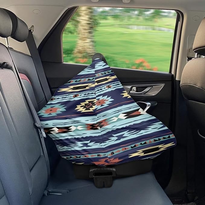 Youngerbaby Western Aztec Nursing Cover Carseat Canopy Car Seat Covers for Babies Mom Breastfeeding Scarf Infant Multi Use Cover for Baby Stroller Shopping Cart Feeding High Chair