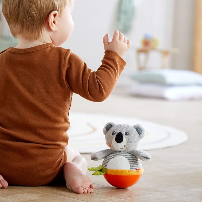 HABA Roly Poly Koala Wobbly Animal Chiming Baby Sensory Toys for Tummytime, Ideal Baby Toy for 6 Months+