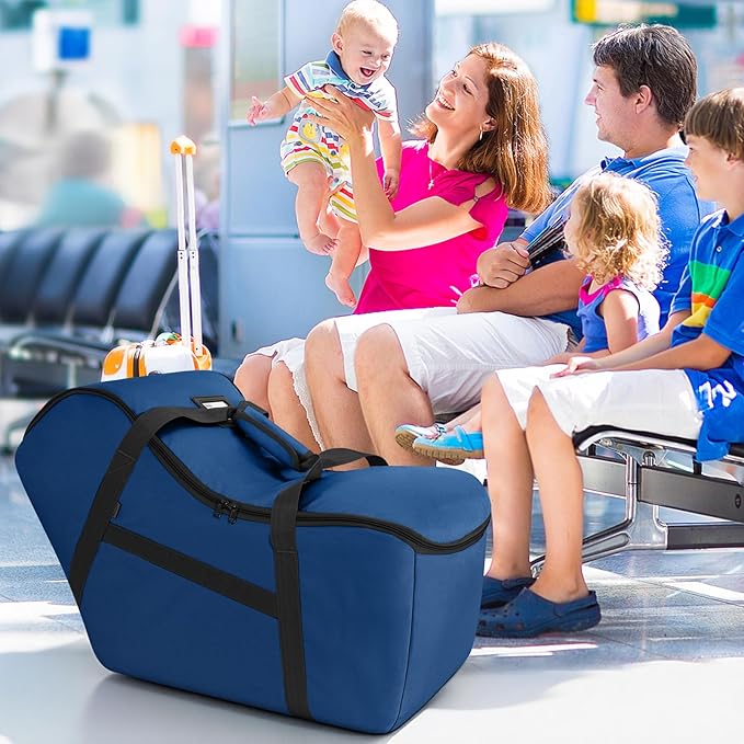 Padded Car Seat Bag Compatible with Most Nuna Pipa Car Seats UPPAbaby MESA V2 without Base & Chicco KeyFit 30 and Base, Car Seat Travel Bag for Airplanes, Blue