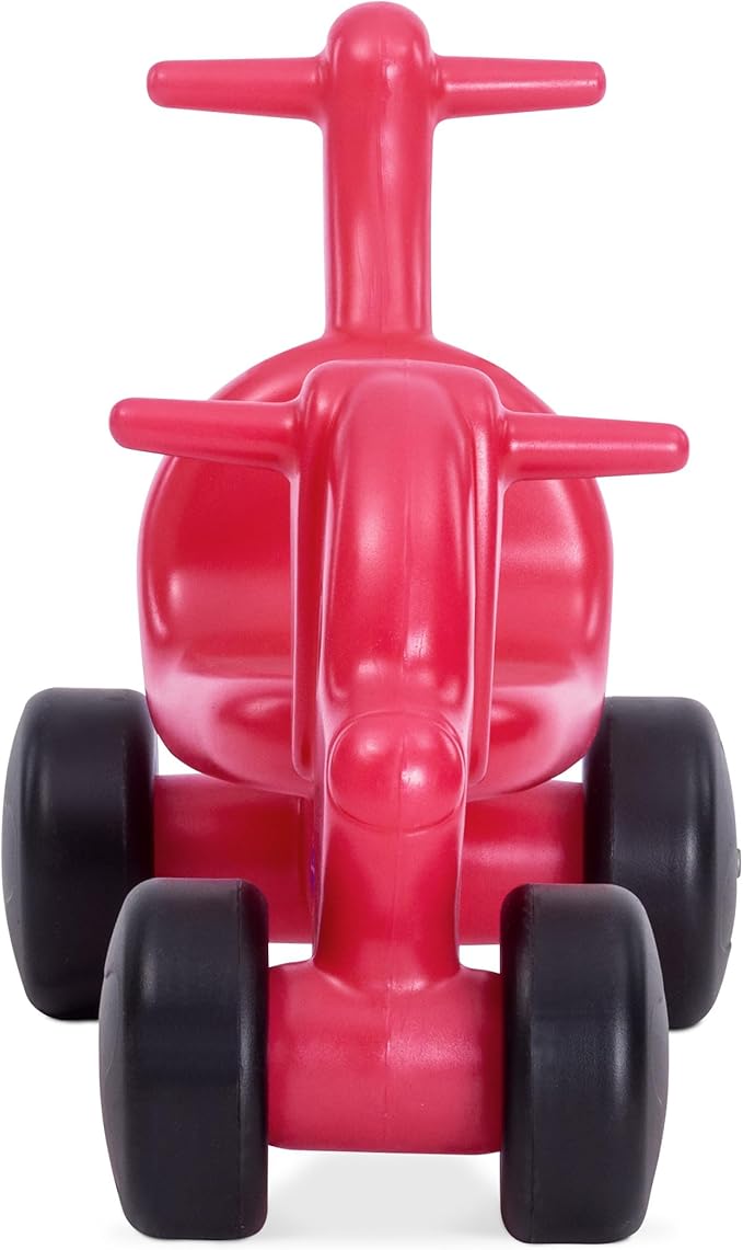 Careplay 2-in-1 Puppy Push & Ride-on Toy, Indoor & Outdoor Use, Low Profile Seat, Recommended for Children up to 50lbs, Durable Construction, Made in The USA, Red