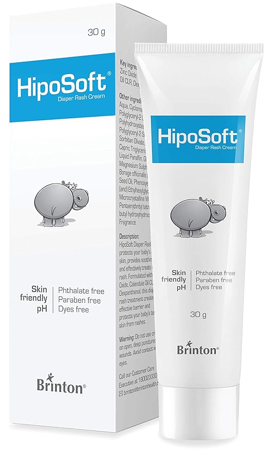 Brinton HipoSoft Diaper Rash Cream | Freedom from Rashes | (30 gm / 1.05 oz.)