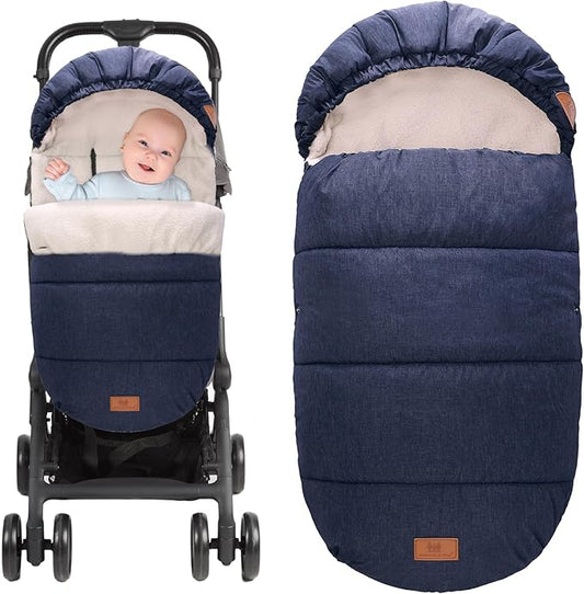 Miracle Baby Bunting Bag for Stroller, Warm Fleece Footmuff with Zippers, Convertible Infant Toddler Sleeping Bag Blanket for Boys Girls
