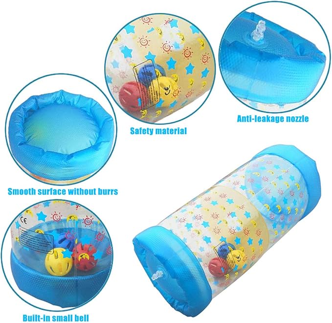 Fidget Toys Baby Crawling Fitness Toys Exercise Your Baby's Hearing and Touch Exercise Your Baby's Muscles and Coordination Baby Toys for 6 Months 1 2 3 Year olds (Blue)