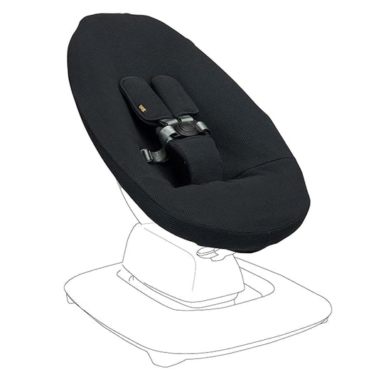 UKJE Protective Swing Cover Compatible with 4moms or MamaRoo 5, Multi-Motion Baby Swing, Baby Swing Liners, Baby Rocker Cover, Easy to Install, Easy to Wash, Handmade in Europe, Black