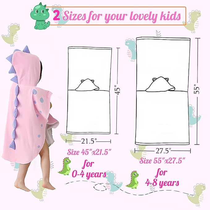 Soft Cotton Baby Bath Towel Beach Towel Bathrobe for Kids 0-8 years