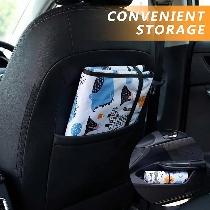 BBTO 2 Pcs Car Seat Sun Shade Cover Car Seat Cooler Toddler Cover Heat Protector Reflective Baby Keep Baby Cool and Child Safety for Travel(Dinosaur)