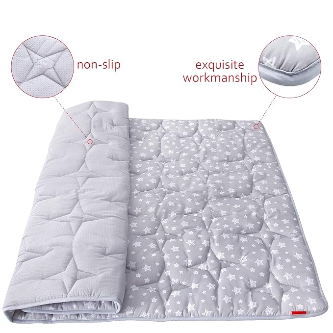 Baby Play Mat, Extra Large Thick Floor Play Mat, Non Slip Padded Baby Play Mat for Playing 79x63 Inches, One-Piece Baby Floor Mat for Babies, Toddlers