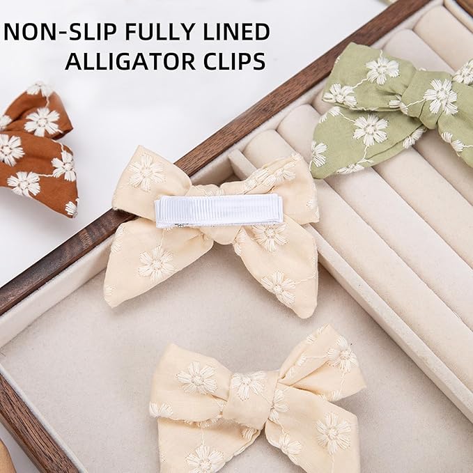 Baby Hair Clips Fully Lined Non Slip Hair Pins Baby Girls Hair Bows Barrettes Hair Accessories for Little Girls Infants Toddlers