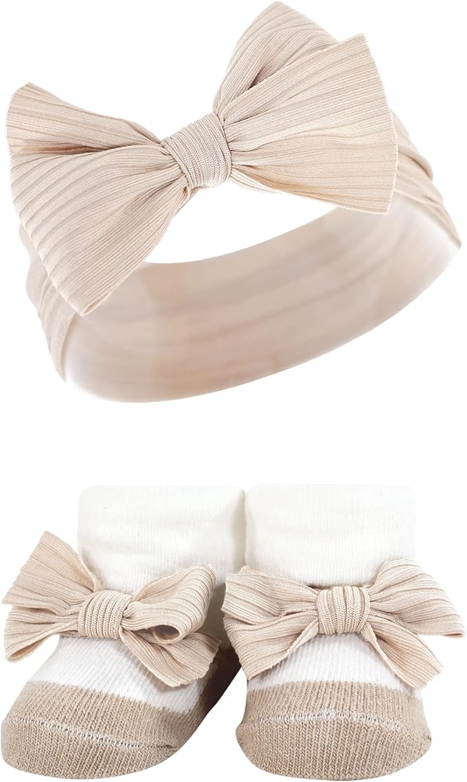Hudson Baby Girl's Headband and Socks Giftset
