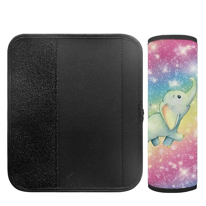 AFPANQZ Cute Cartoon Elephant Car Seat Belt Covers Kids Soft Safety Seatbelt Pad Cushion Soft Durable Daiper Bag Backpack Shoulder Straps Pads Auto Seatbelt Shoulder Cushion Covers Bright