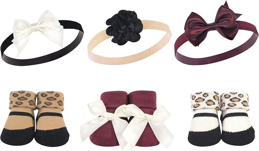 Hudson Baby Girl's Headband and Socks Giftset