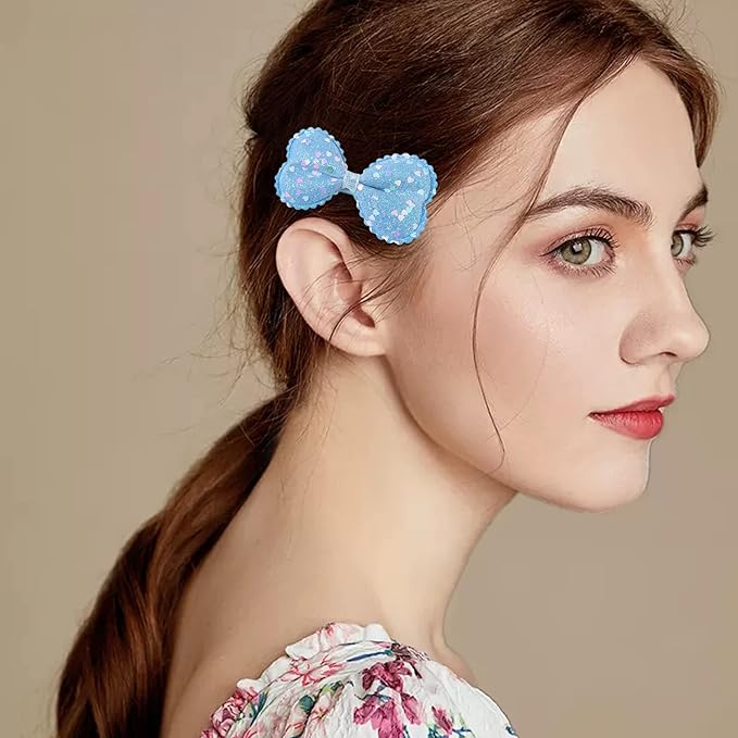 Glitter Hair Bows for Girls,12pcs Sparkly Hair Alligator Clips for Toddler Baby, Sequins Hair Barrettes Hair Accessories