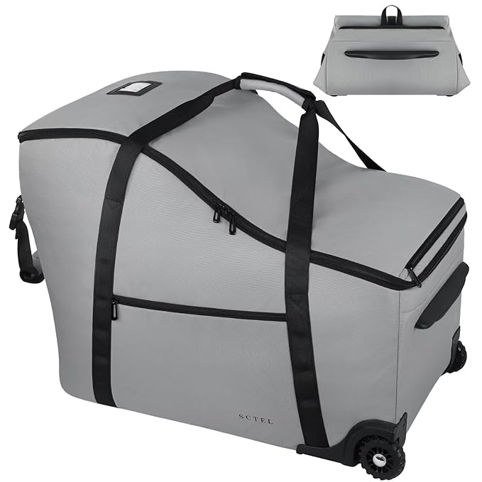 SCTEL Car Seat Bags for Air Travel Fit Chicco Keyfit 35 and Anti-rebound Bar Base, Fit Doona Car Seat Stroller and Base, Nuna Pipa Travel Bag, Infant Car Seat Bag, Doona Travel Bag