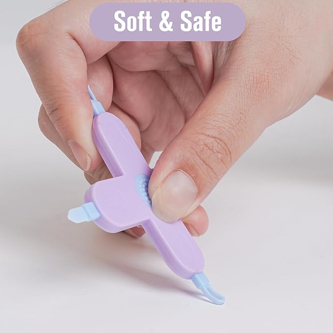 Baby 4-in-1 Nose,Nail and Ear Cleaner,Nail,Nose and Ear Gadget,Safe Ear Wax Removal Tool and Baby Nose Cleaner Nail Cleaner for Baby (Purple)